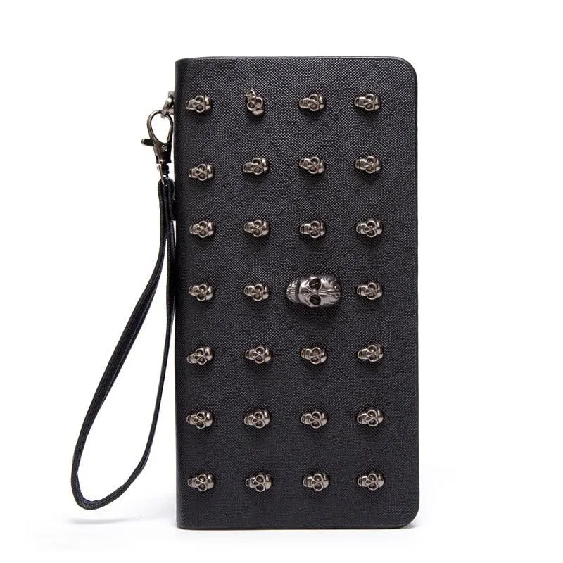 Punk Rock Skull Zipper Wallet