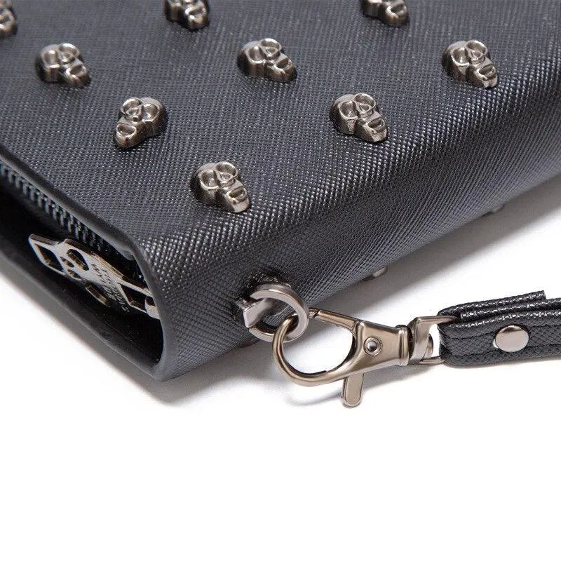 Punk Rock Skull Zipper Wallet