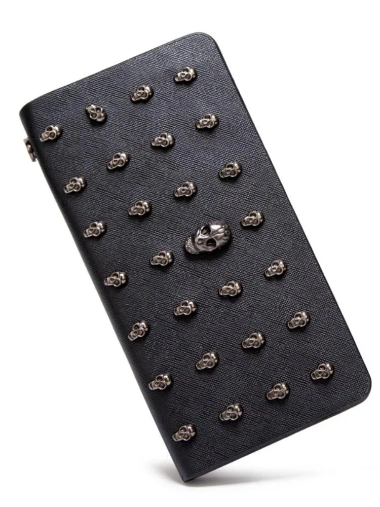 Punk Rock Skull Zipper Wallet