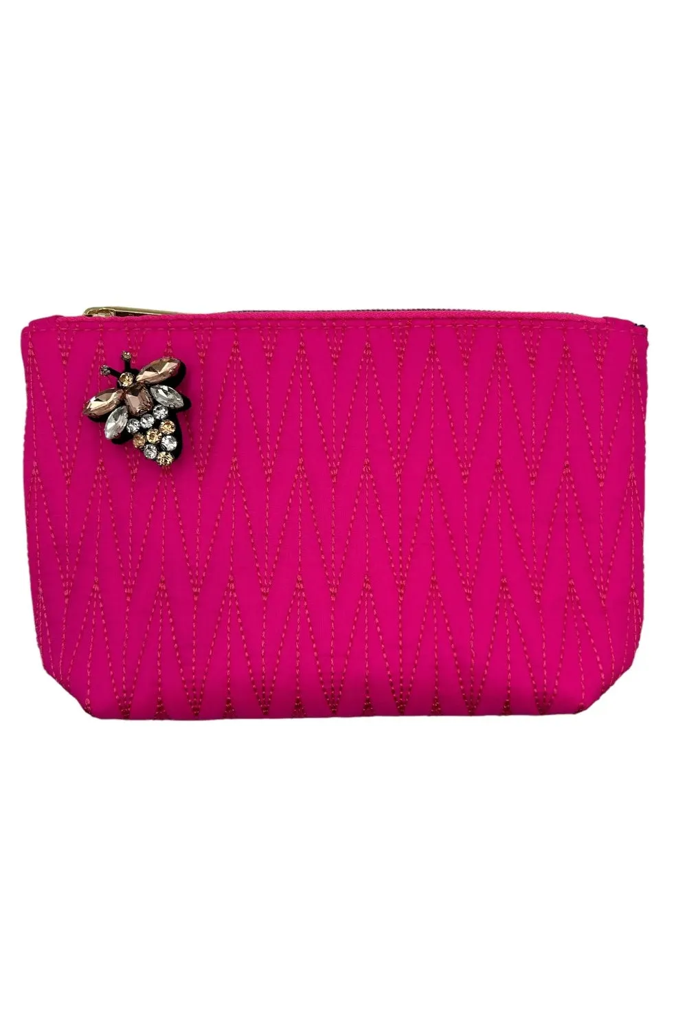 RECYCLED NYLON MAKEUP BAG PINK