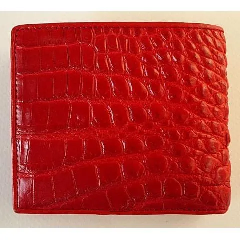 Red Crocodile Hornback Wallets