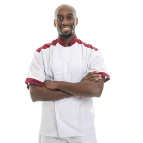 Red Master Chef Coat - Short Sleeve - MANELLI