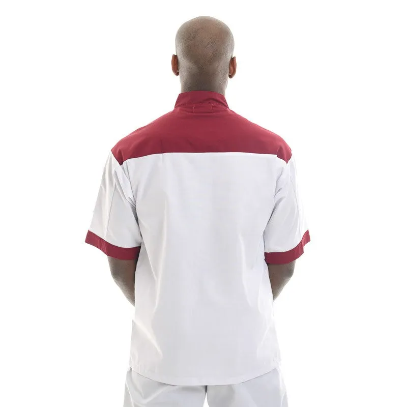 Red Master Chef Coat - Short Sleeve - MANELLI