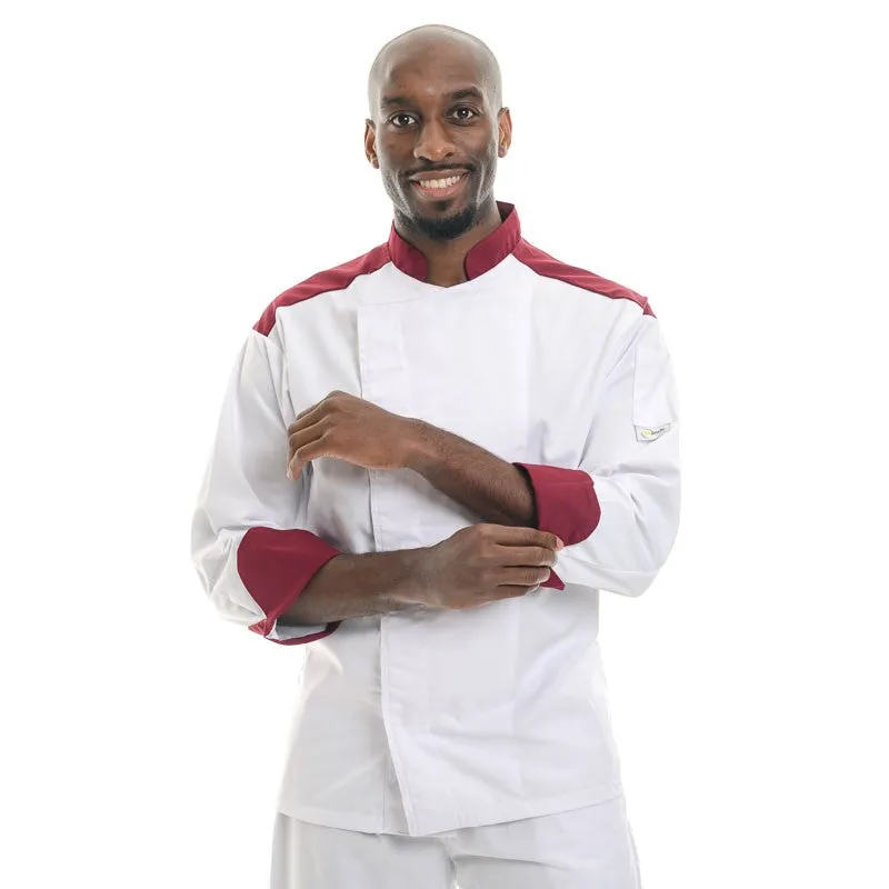 Red Master Chef Coat - Short Sleeve - MANELLI