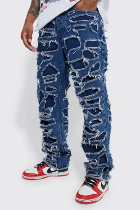 Relaxed Rigid Extreme Ripped Jeans