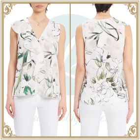 Rinascimento  |Flower Patterns Casual Style Sleeveless Party Style