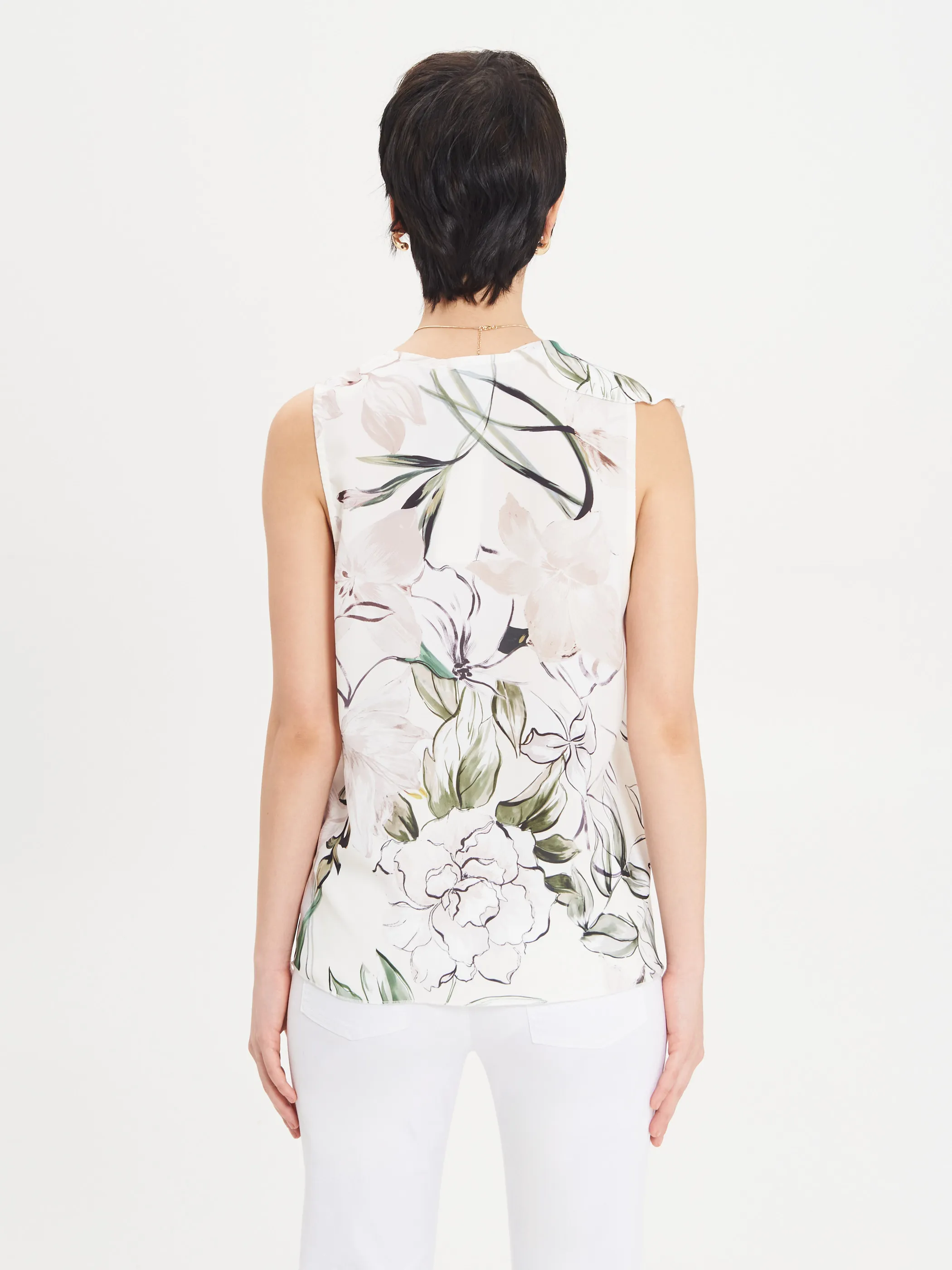 Rinascimento  |Flower Patterns Casual Style Sleeveless Party Style