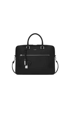 Sac De Jour Briefcase In Grained Leather - Black