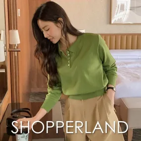 SHOPPERLAND  |Casual Style Long Sleeves Plain Party Style Office Style