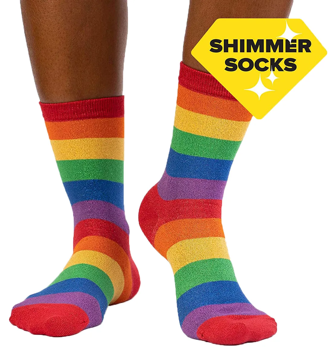 SOCK it to me Women's Crew Socks (Prints) - Radiant Rainbow