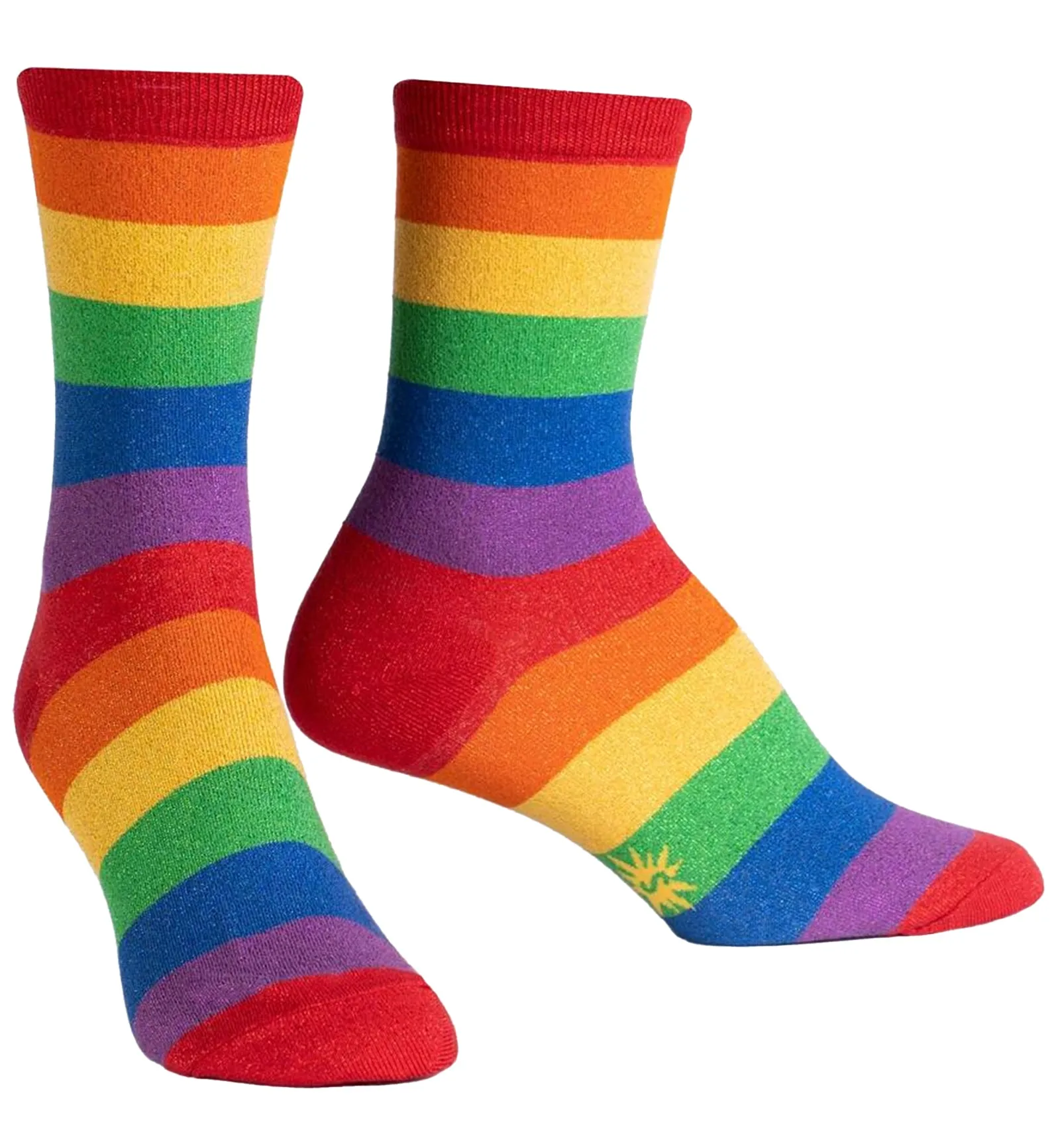 SOCK it to me Women's Crew Socks (Prints) - Radiant Rainbow