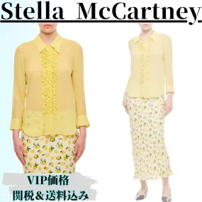 Stella McCartney  |Casual Style Silk Long Sleeves Plain Party Style