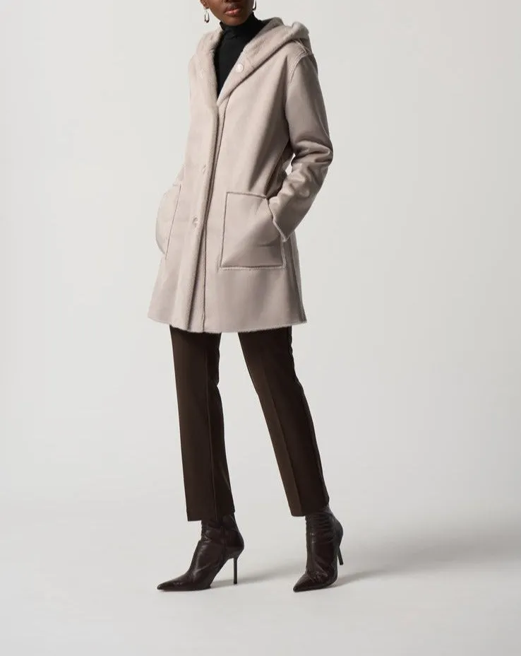 Suede Hooded Coat