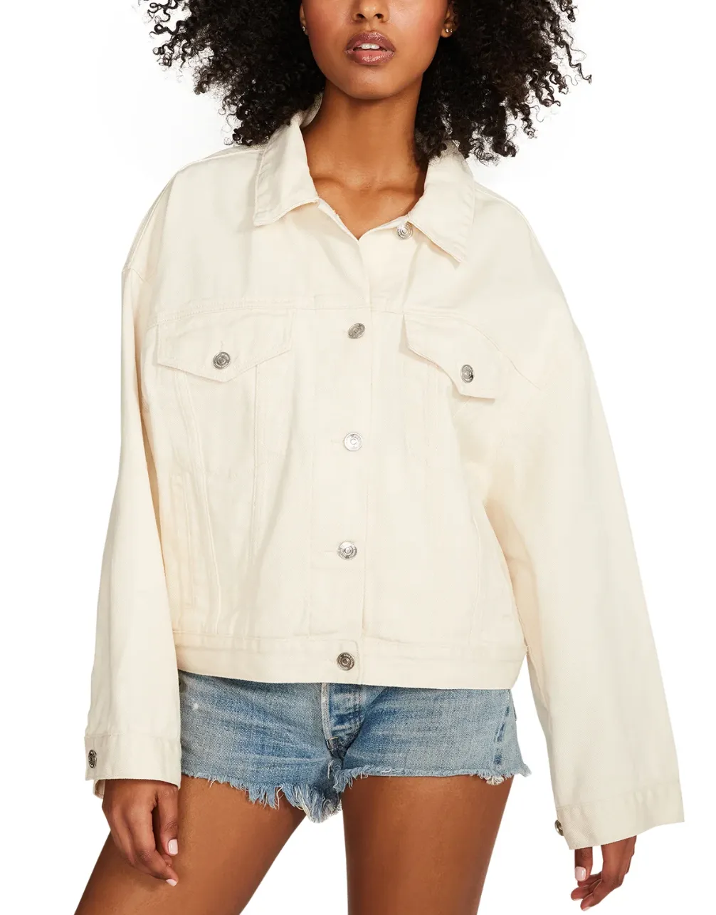 The Sienna Denim Jacket by Steve Madden - Ecru