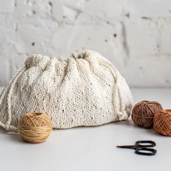 Trellis Stitch Drawstring Bag Kit