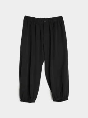 U-Gather Cropped Pants, Black