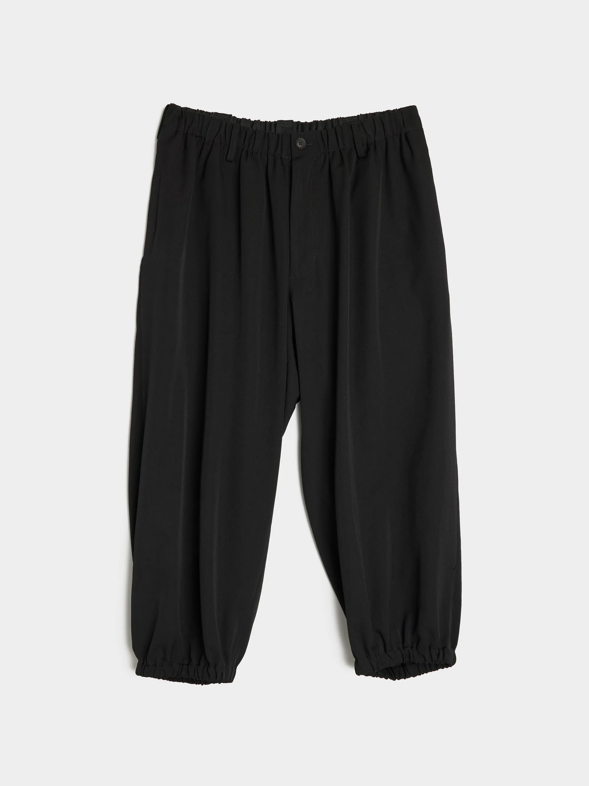 U-Gather Cropped Pants, Black