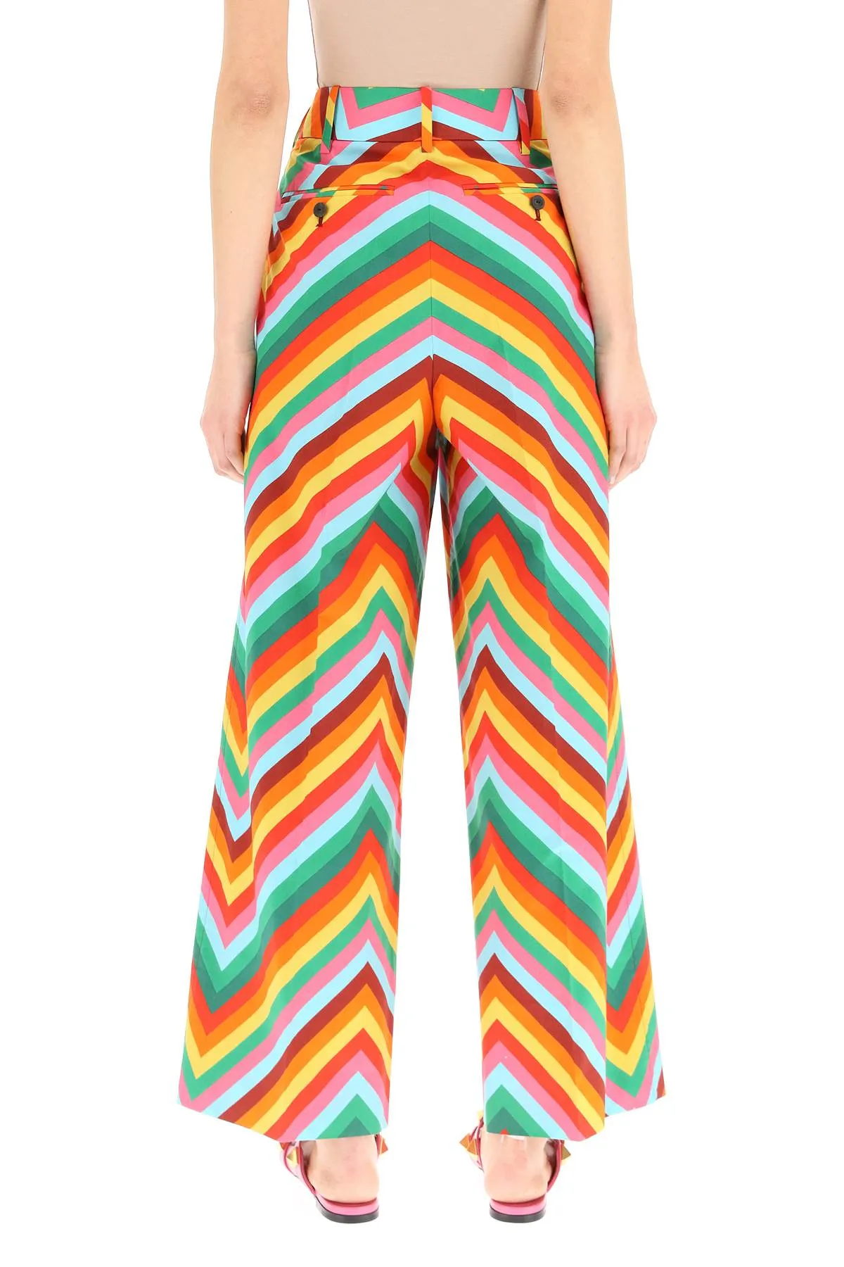 Valentino Striped Wide-Leg Pants