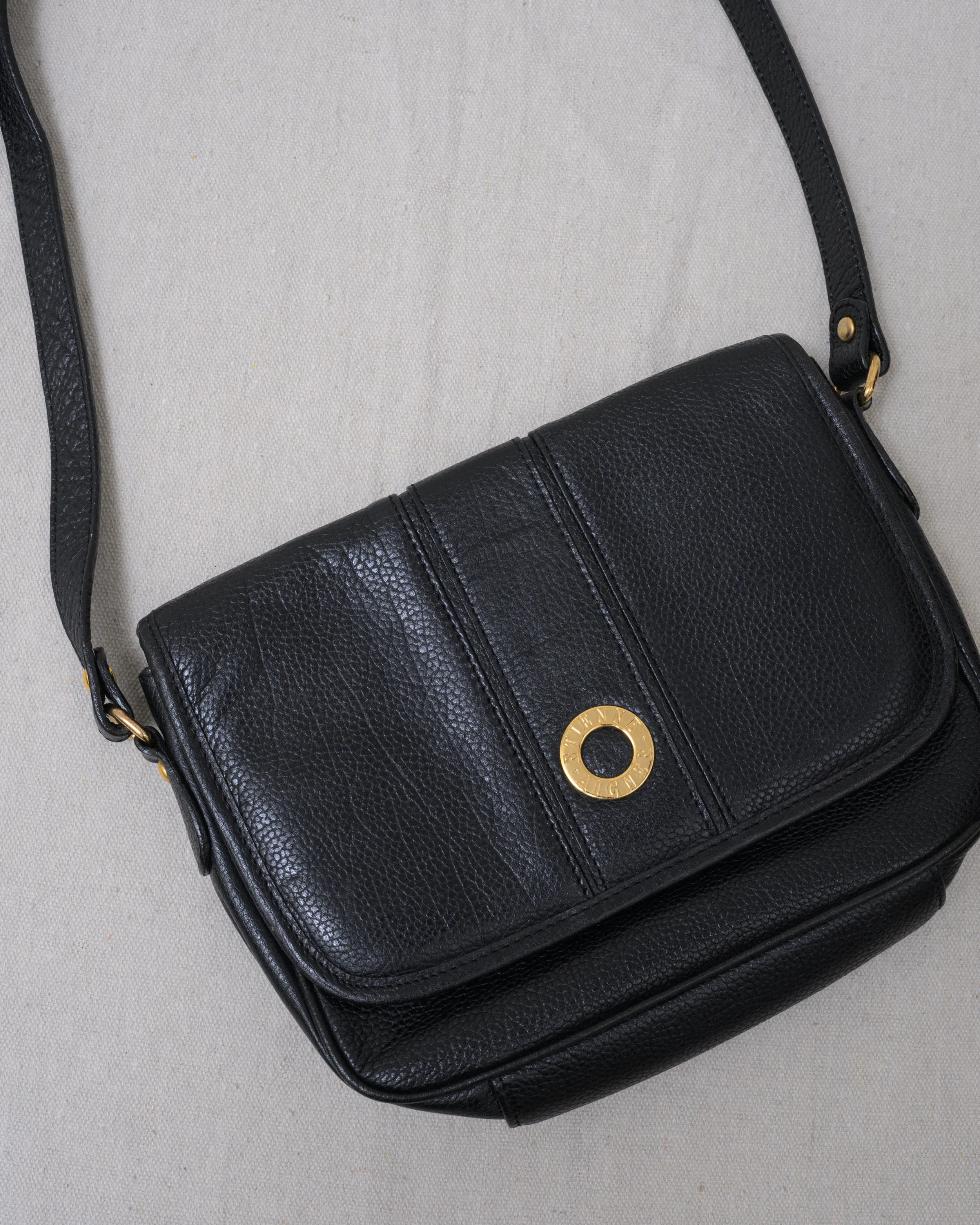 Vintage Black AIGNER Shoulder Strap Bag