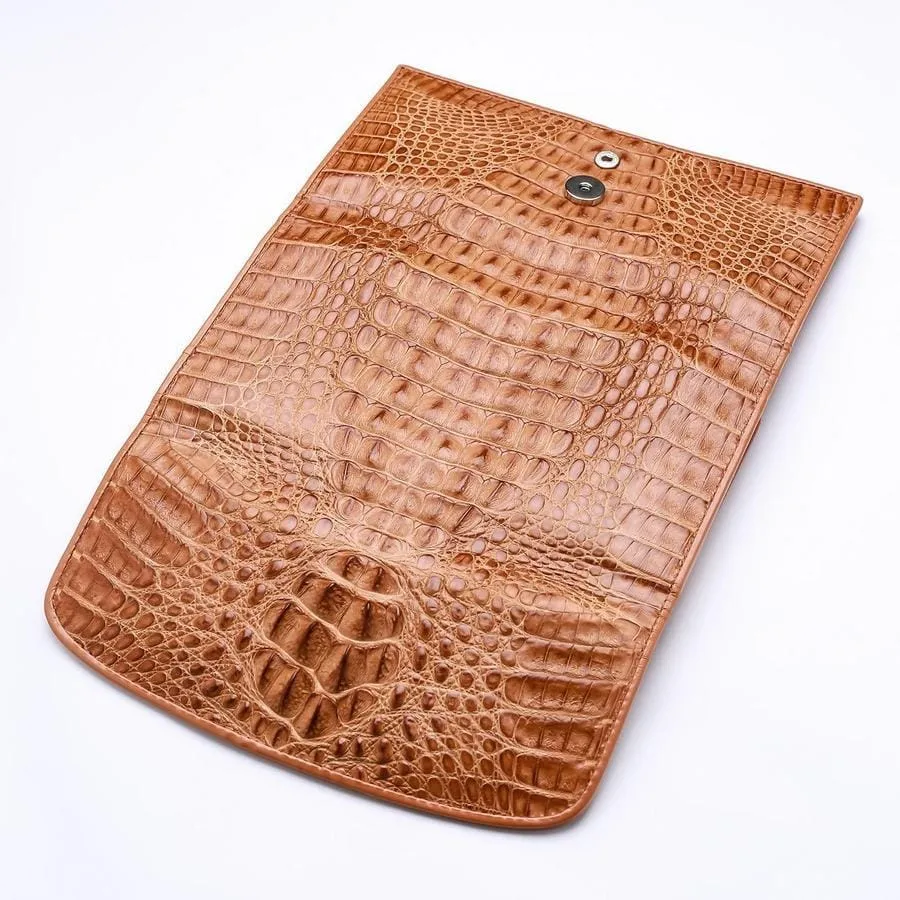 Vintage Brown Crocodile Leather Women Wallet Purse