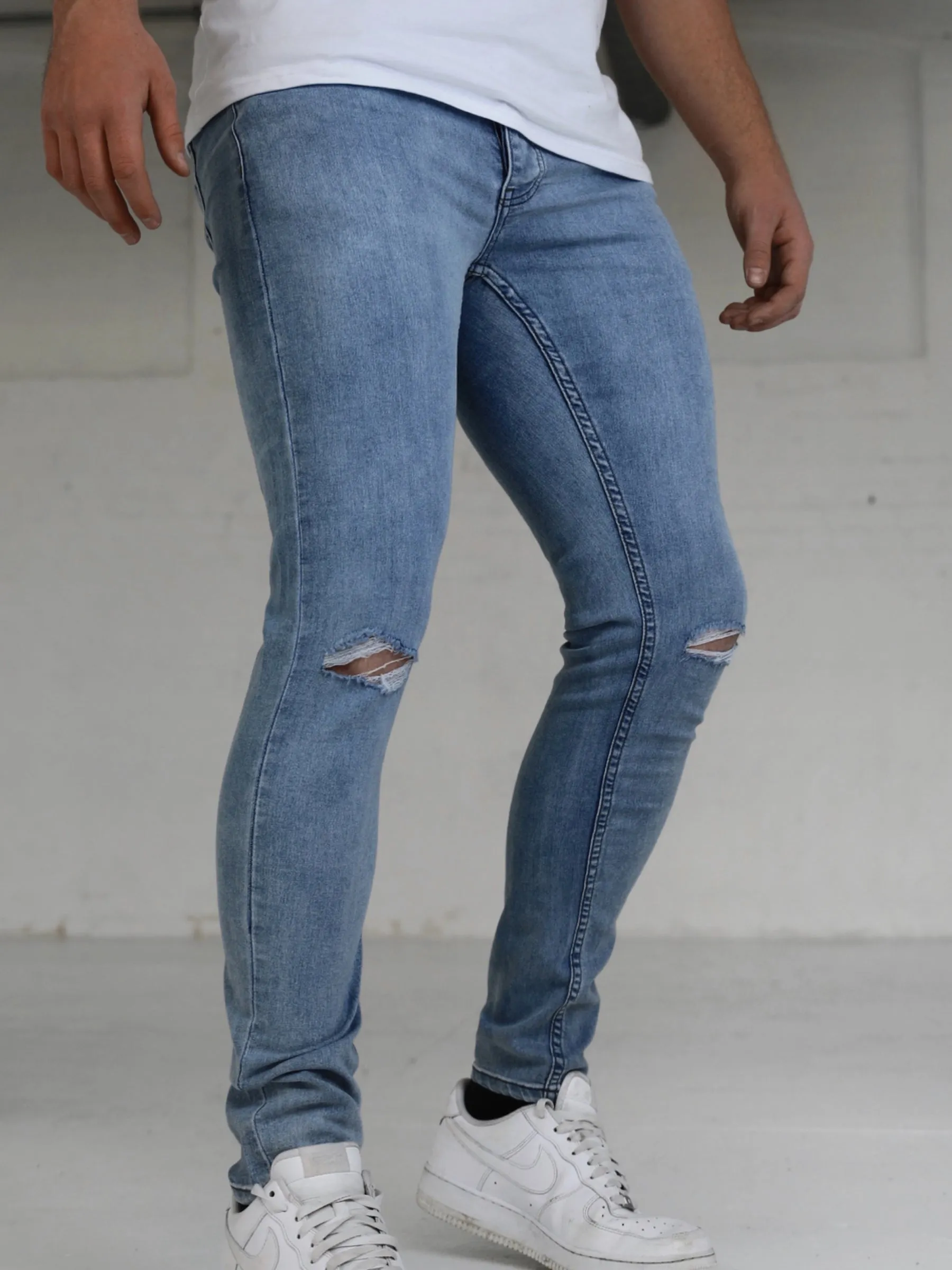 Vol. 7 Skinny Ripped Jeans - Blue