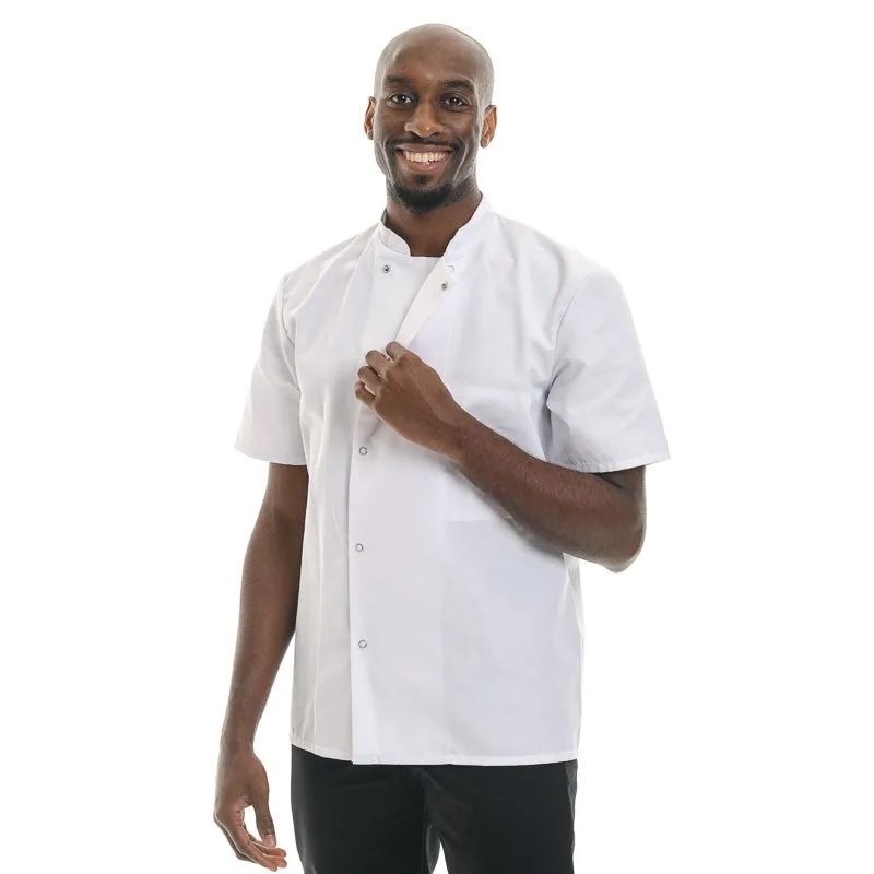 White Short Sleeve Chef Coat INOX- ROBUR