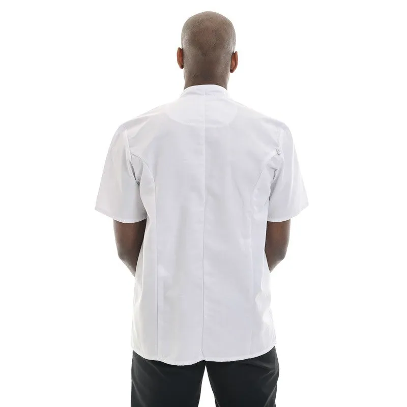 White Short Sleeve Chef Coat INOX- ROBUR