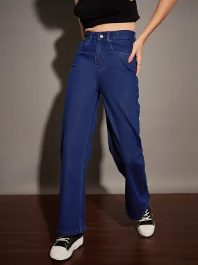 Women Blue Straight Fit Jeans