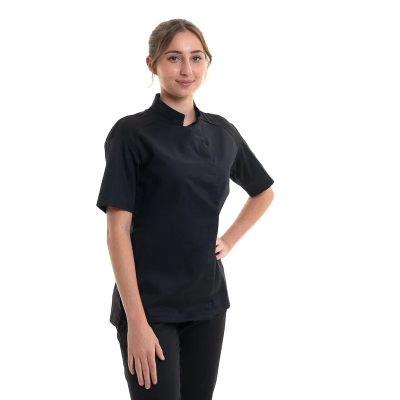 Women's Black Cooking Coat Cadix- ROBUR