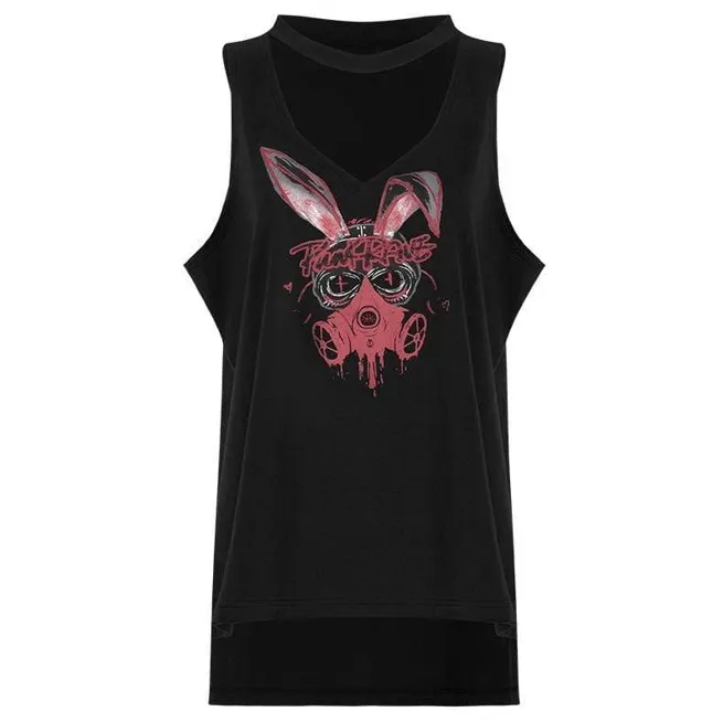 Women's Rabbit Printed Long Tank Tops