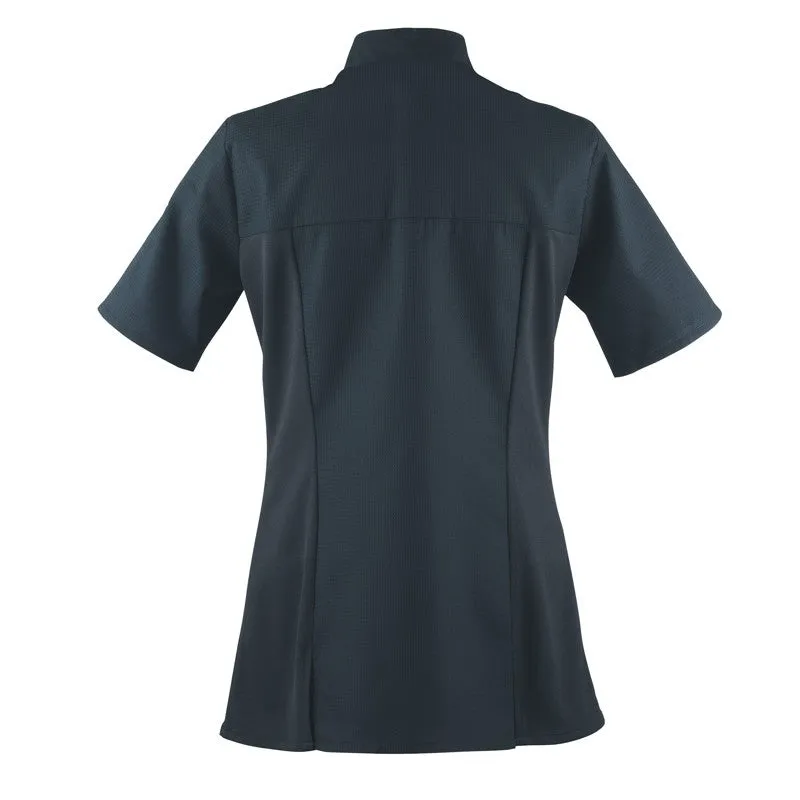 Women's Short Sleeves Black Kitchen Coat Abella - ROBUR