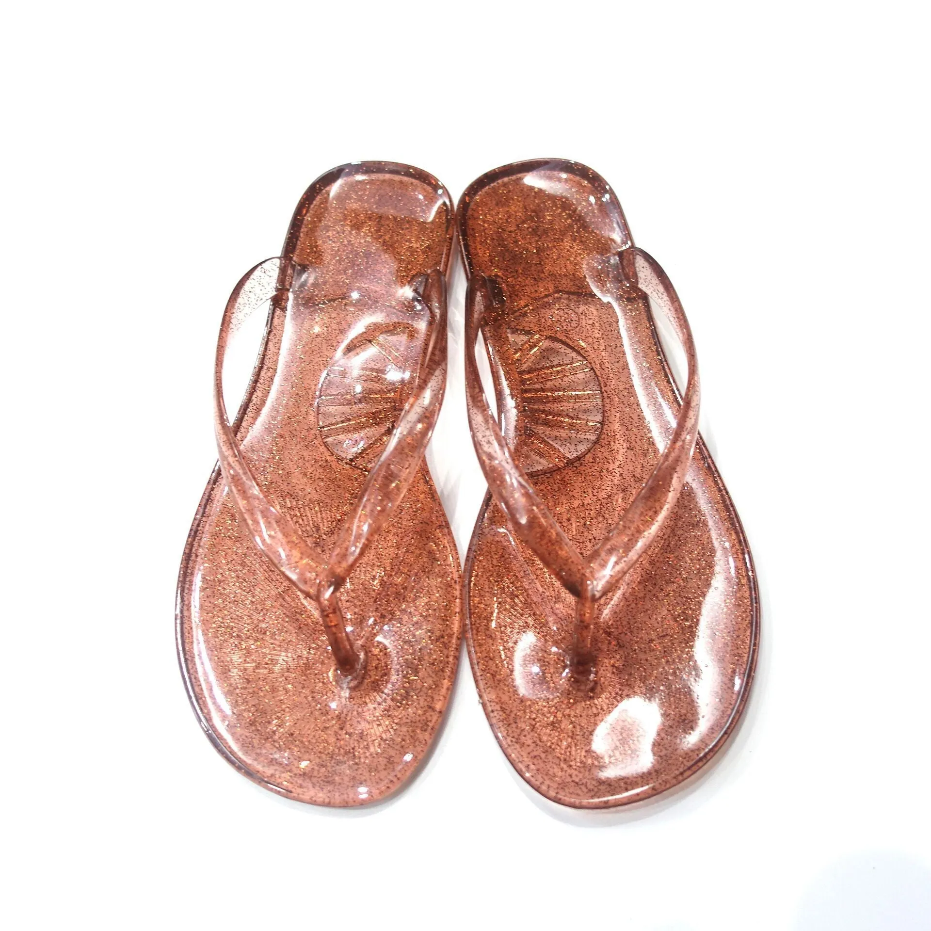 Women's Summer Leisure Style Flip Flop Solid Shinny Outdoor Slippers