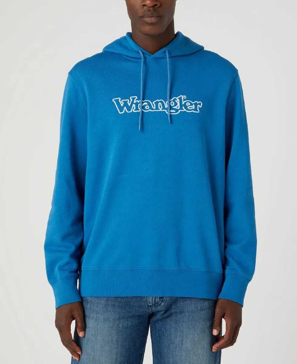 Wrangler Graphic Logo Hooded Sweatshirts Deep Water